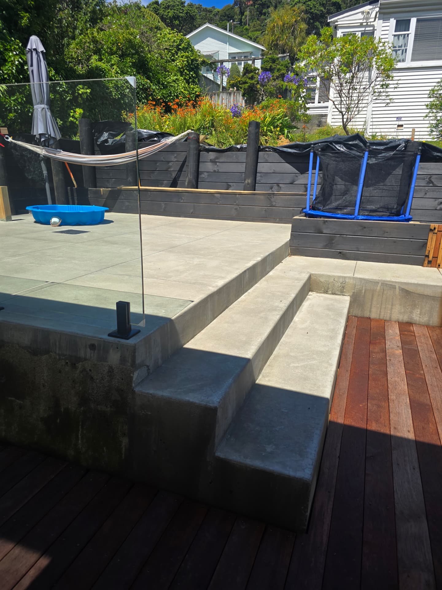 Patio, Steps & Glass Balustrade