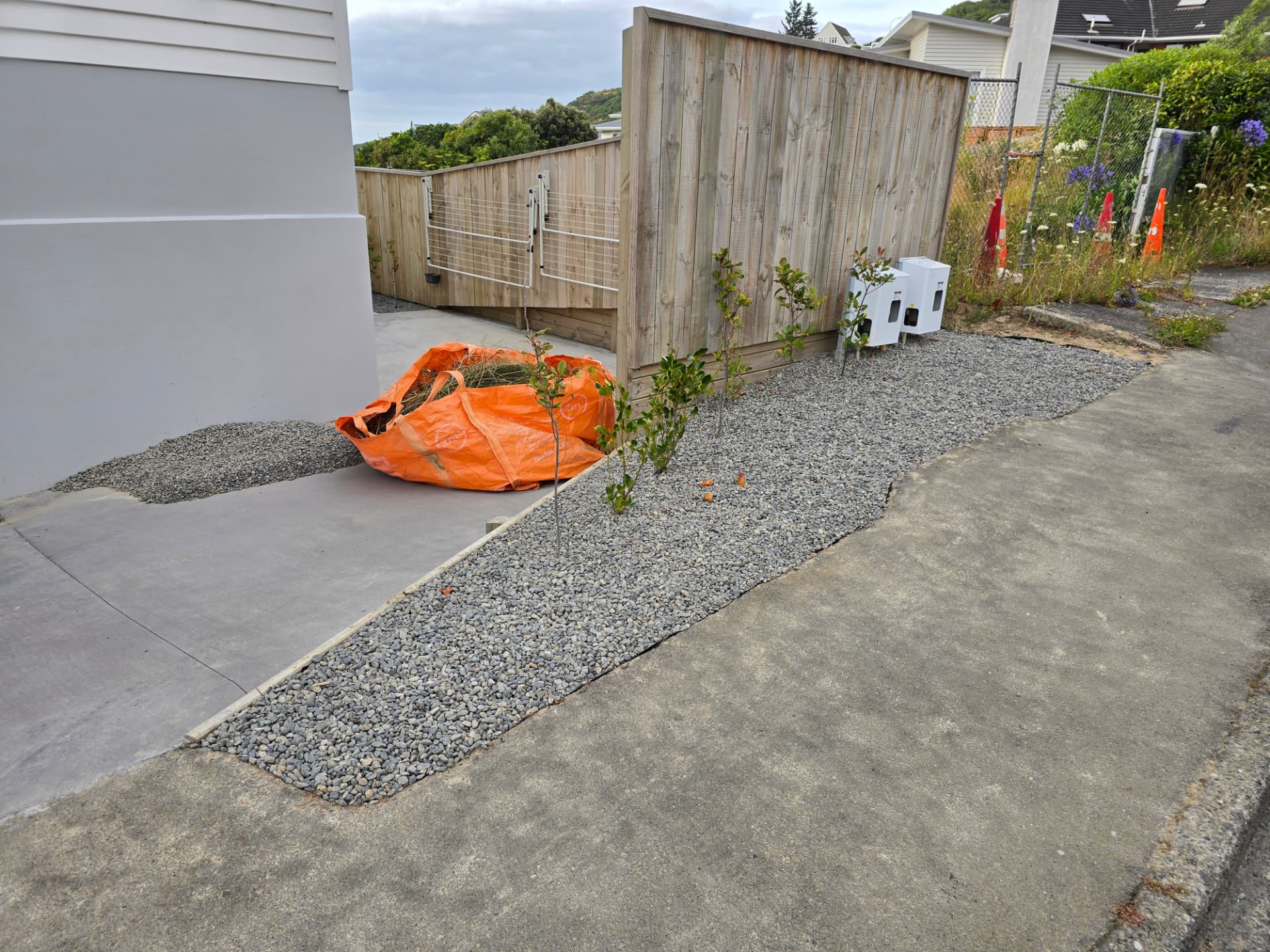 Concrete Path & Gravel Strip