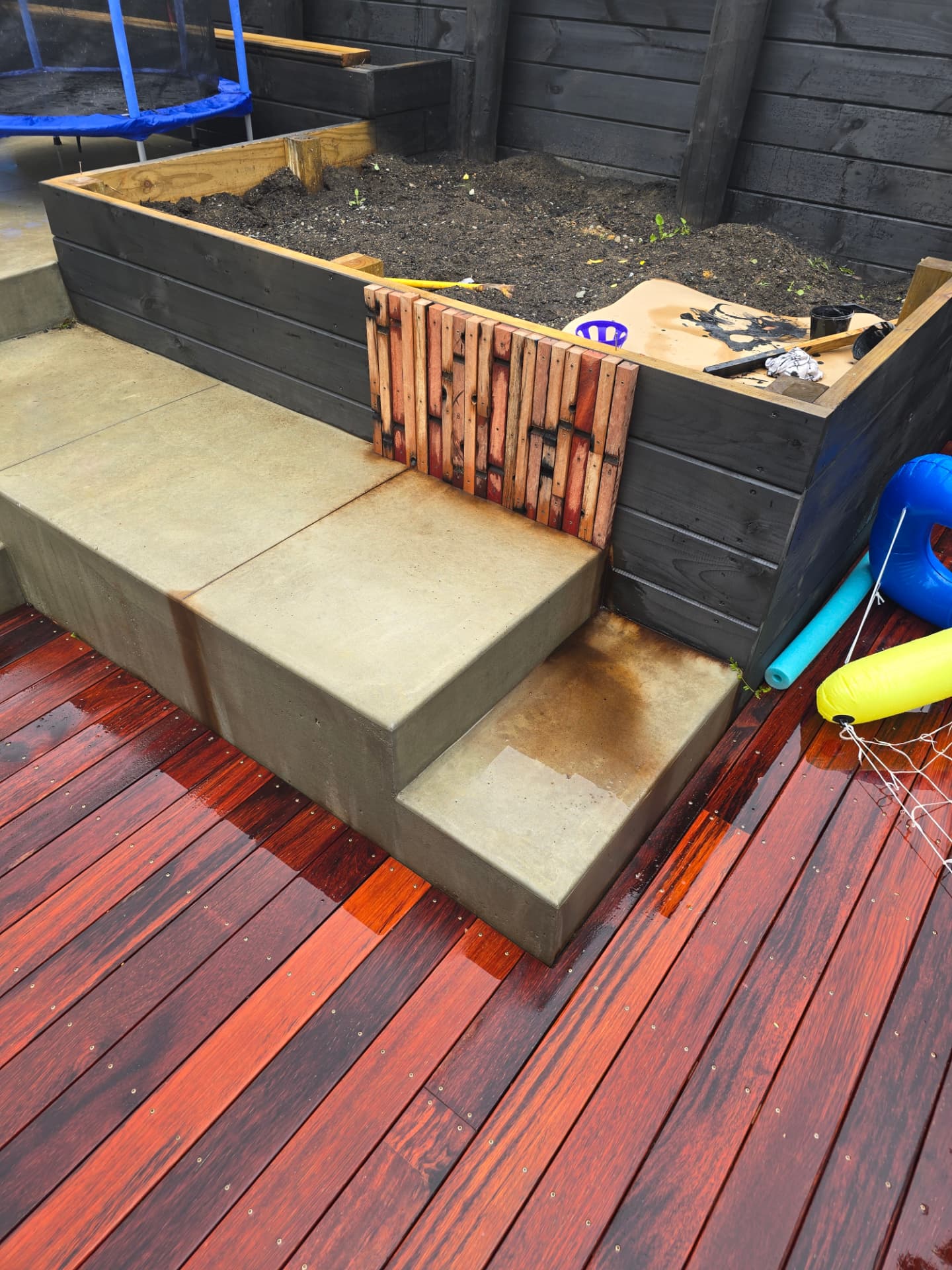 Deck, Step & Raised Garden
