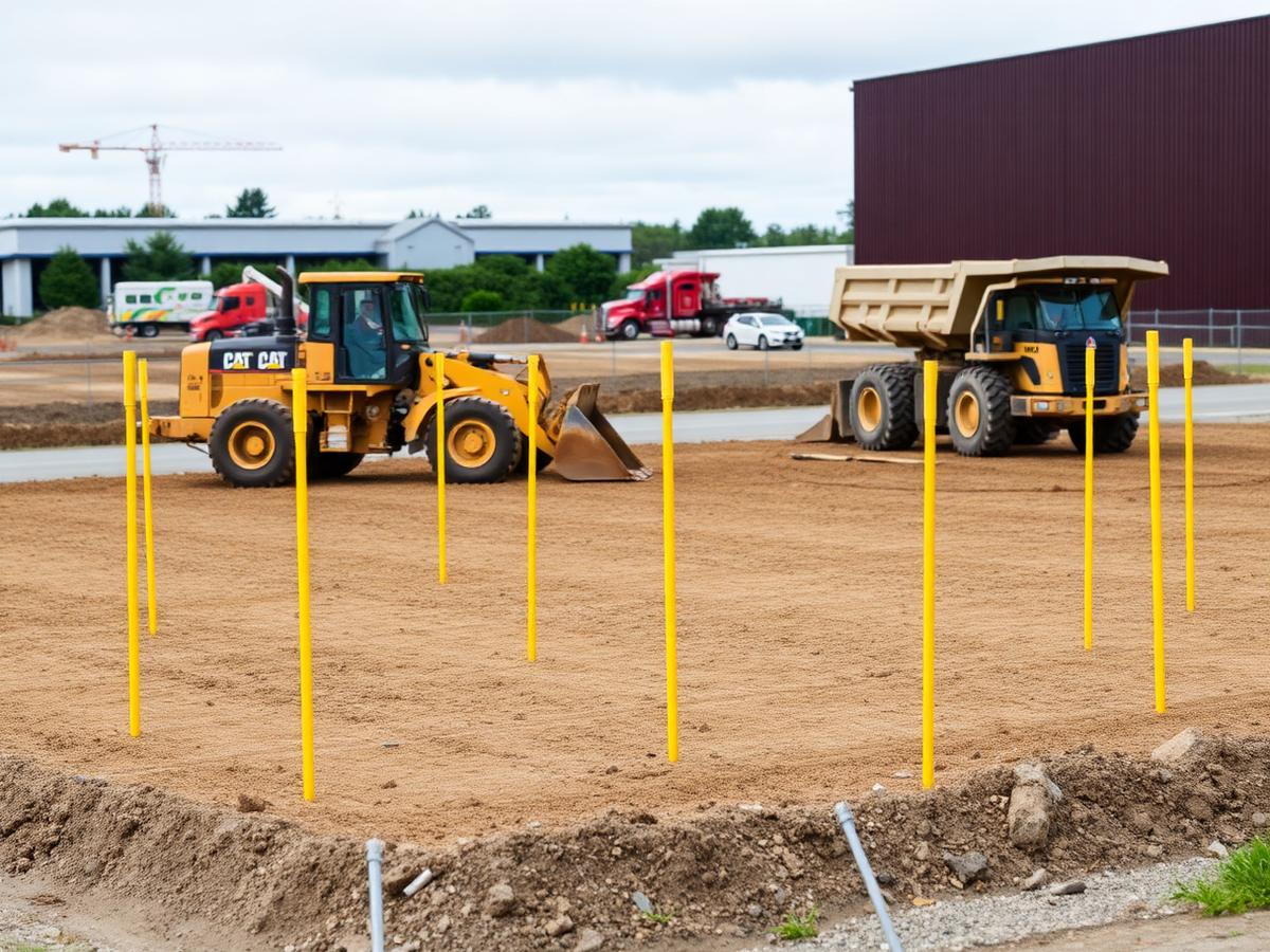 Machinery preparing a commercial site in the Wellington region